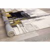 World Rug Gallery Contemporary Modern Abstract Area Rug 2' x 3' Gold 950GOLD2X3